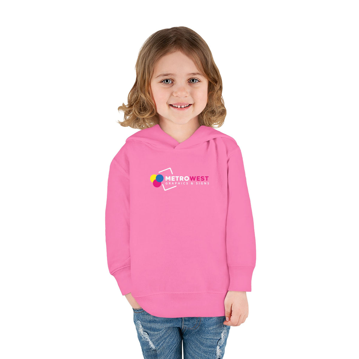 Toddler Pullover Fleece Hoodie - Front + Back