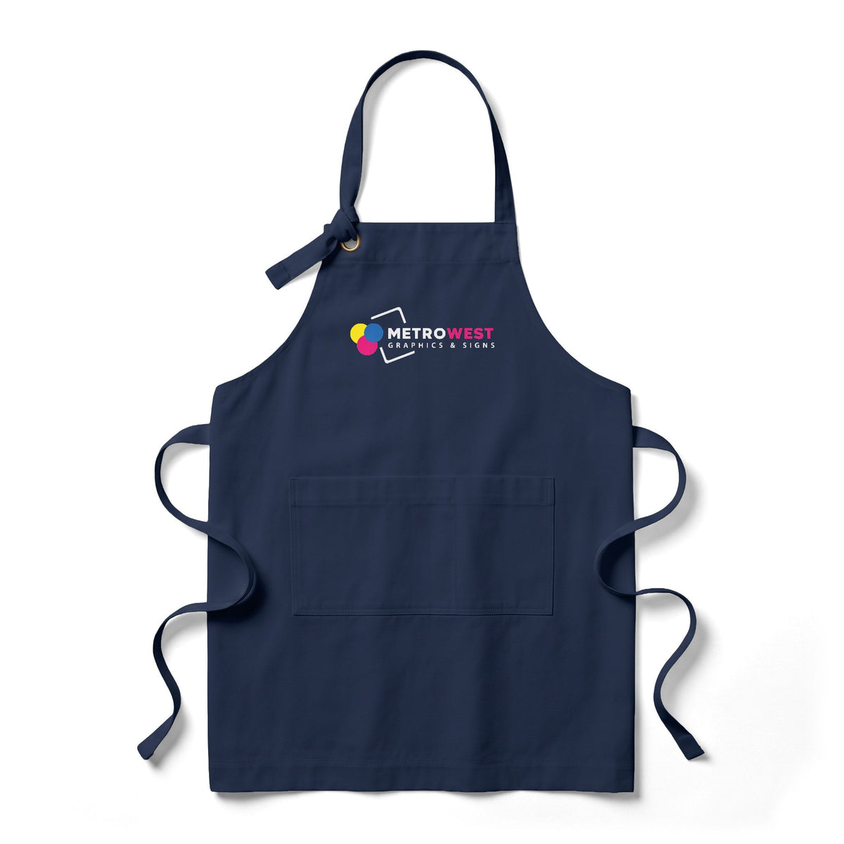 Printed bib apron for restaurant staff, view 11