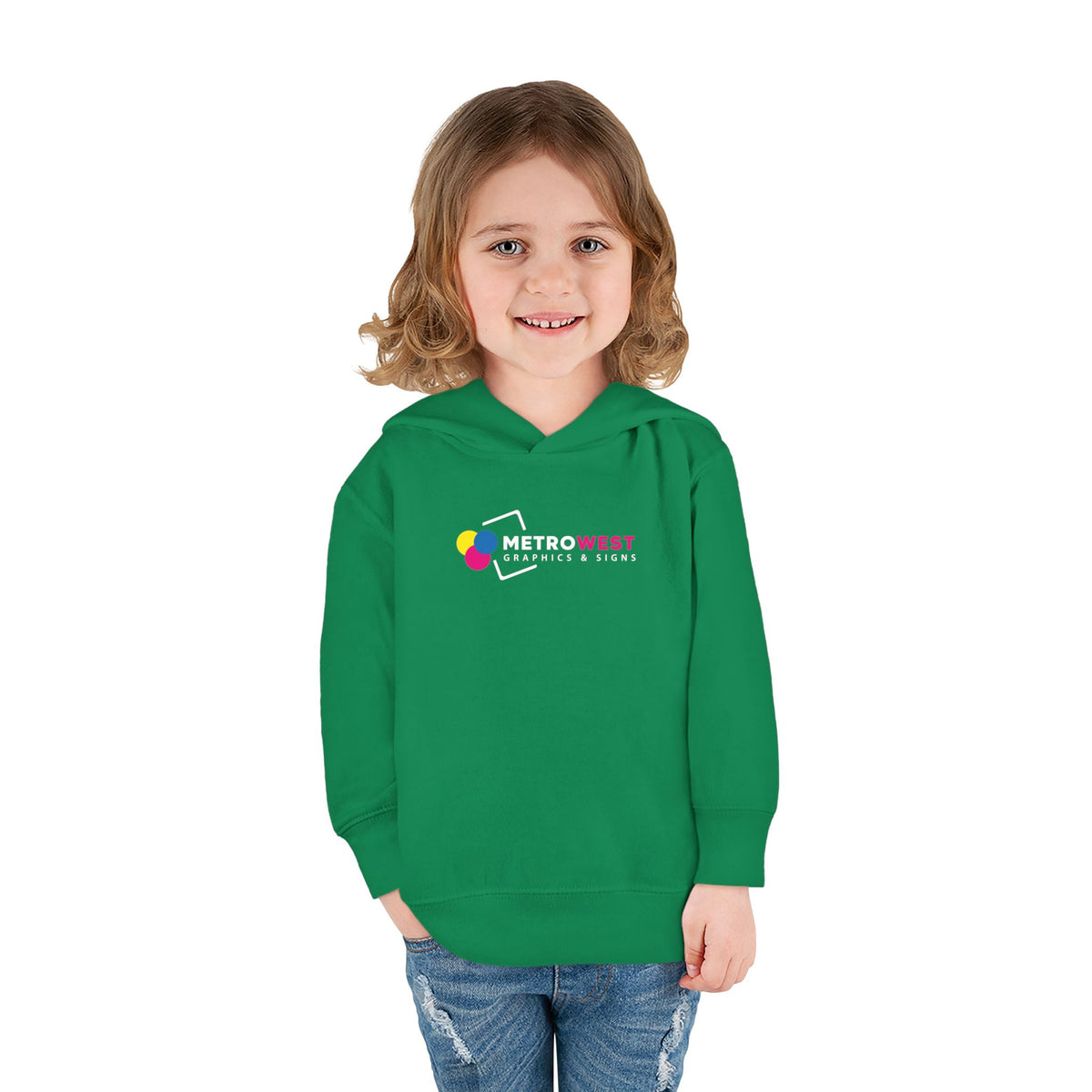 Toddler Pullover Fleece Hoodie - Front + Back