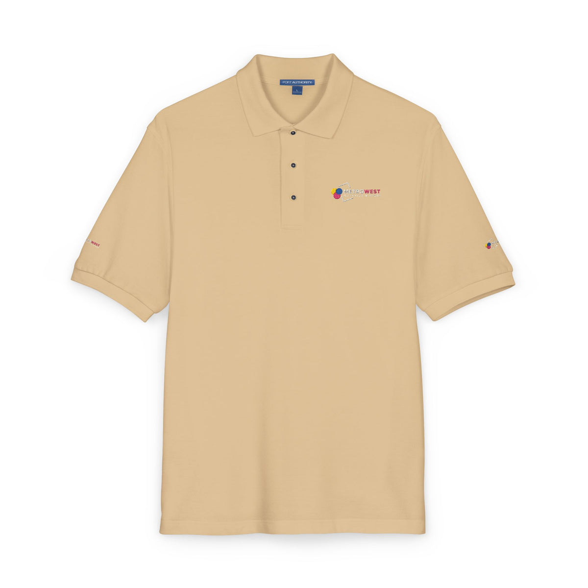 Unisex Polo Shirt Port Authority K500 Embroidery - Front + Sleeves