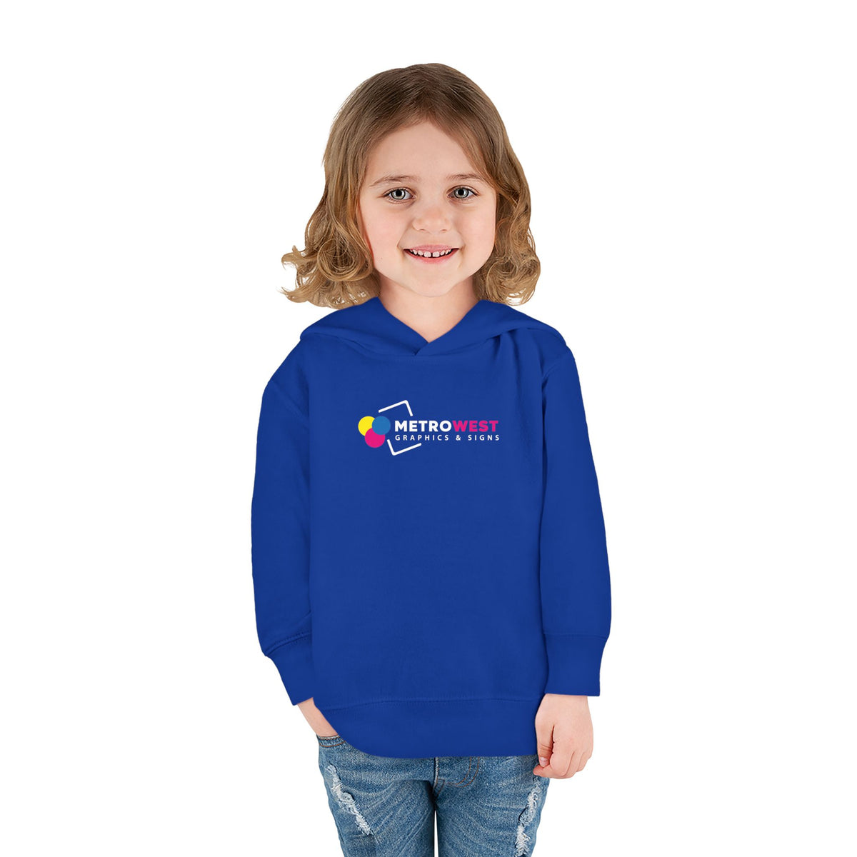 Toddler Pullover Fleece Hoodie - Front + Back