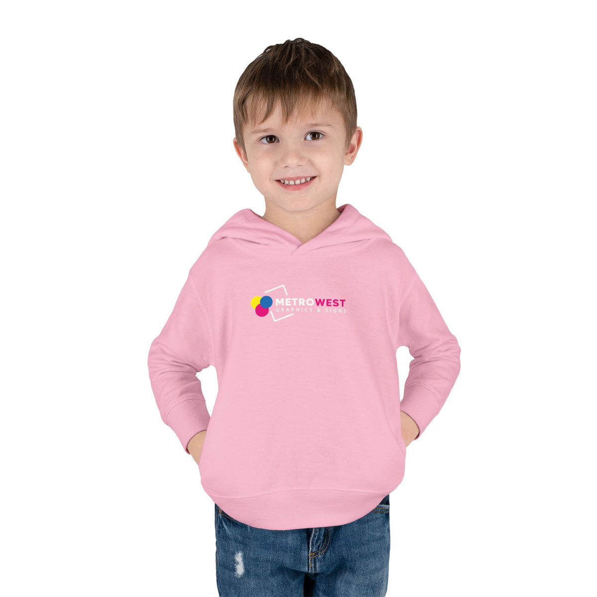 Toddler Pullover Fleece Hoodie - Front + Back