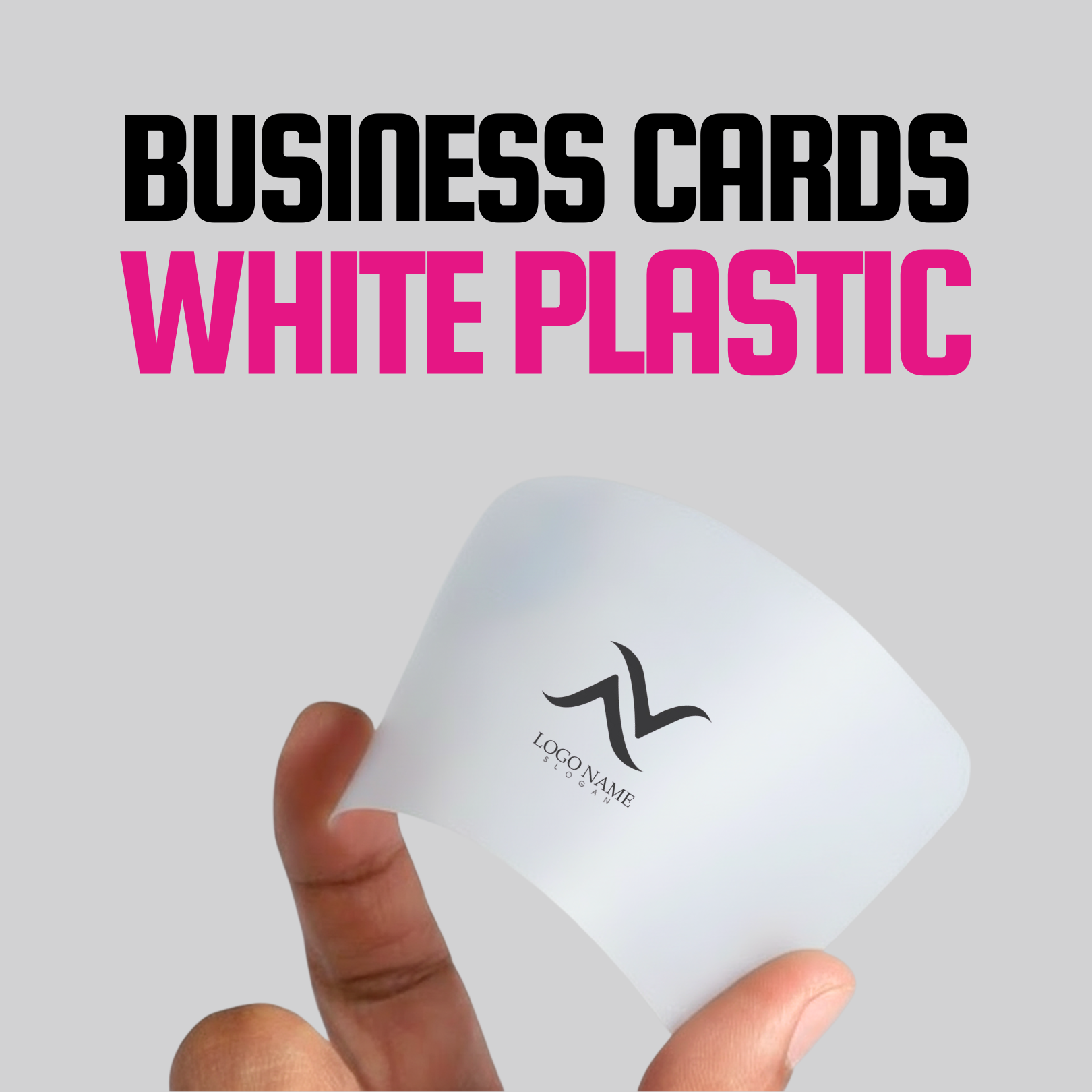 Business Cards – White Plastic