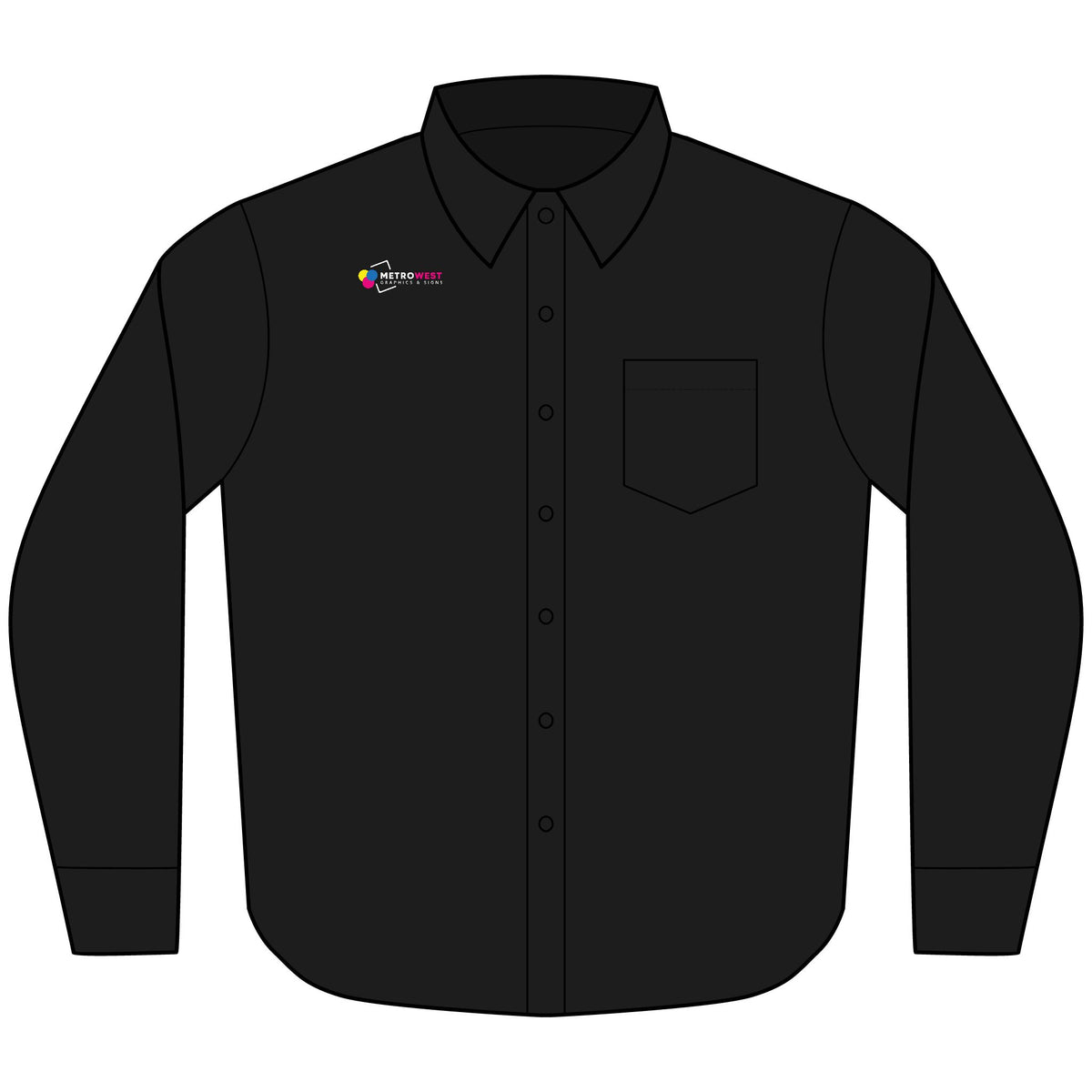 Tall Long Sleeve Carefree Poplin Shirt By Port Authority TW100 - Front + Back