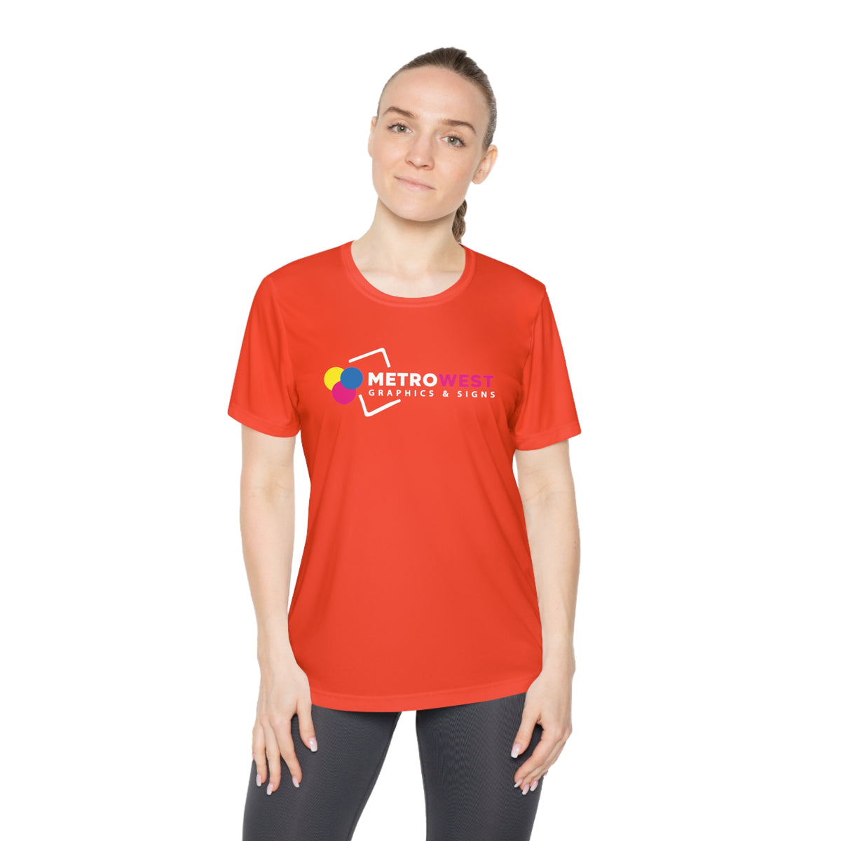 Women's printed performance t-shirt, view 7