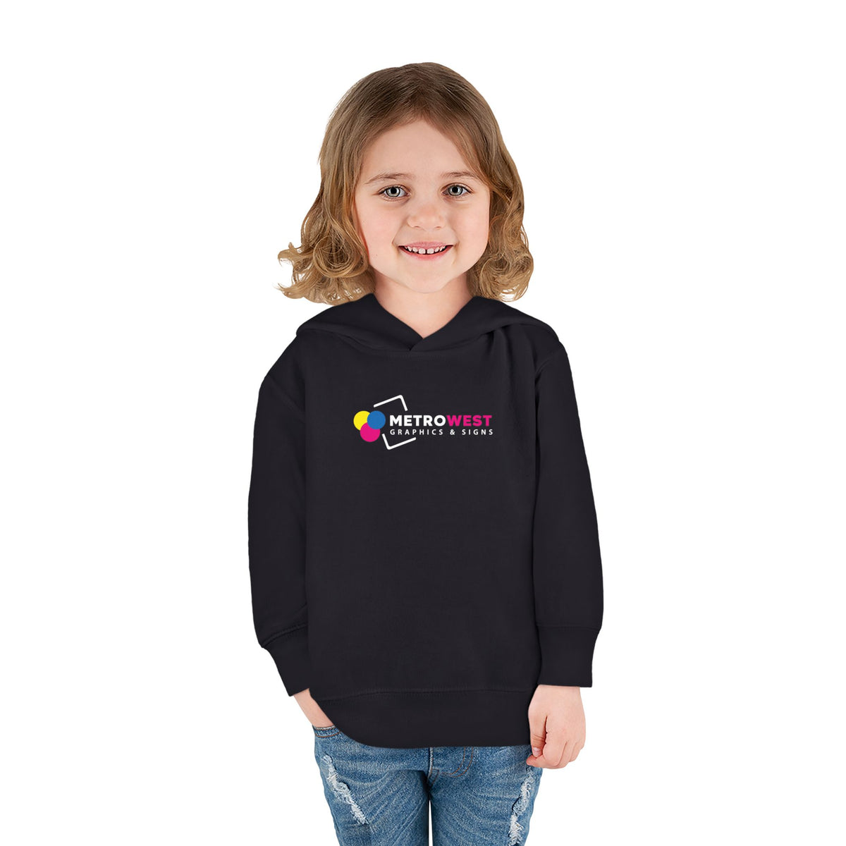 Toddler Pullover Fleece Hoodie - Front + Back