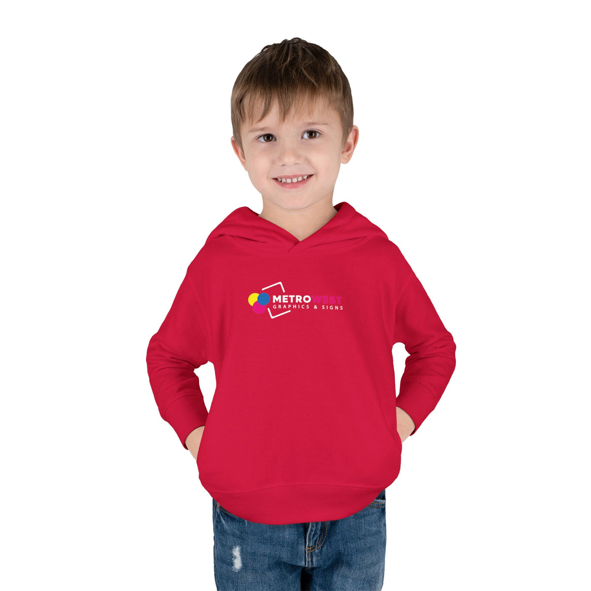 Toddler Pullover Fleece Hoodie - Front + Back