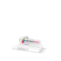 Custom cut acrylic standee with printed design