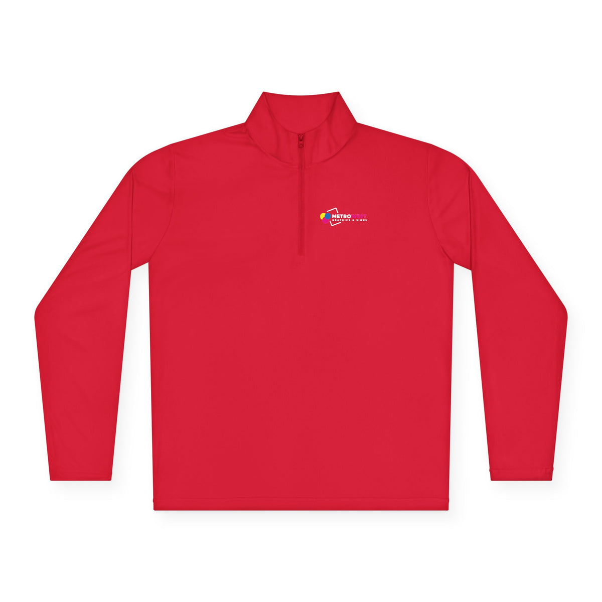 Unisex Quarter-Zip Pullover Sport-Tek ST357 - Front + Back