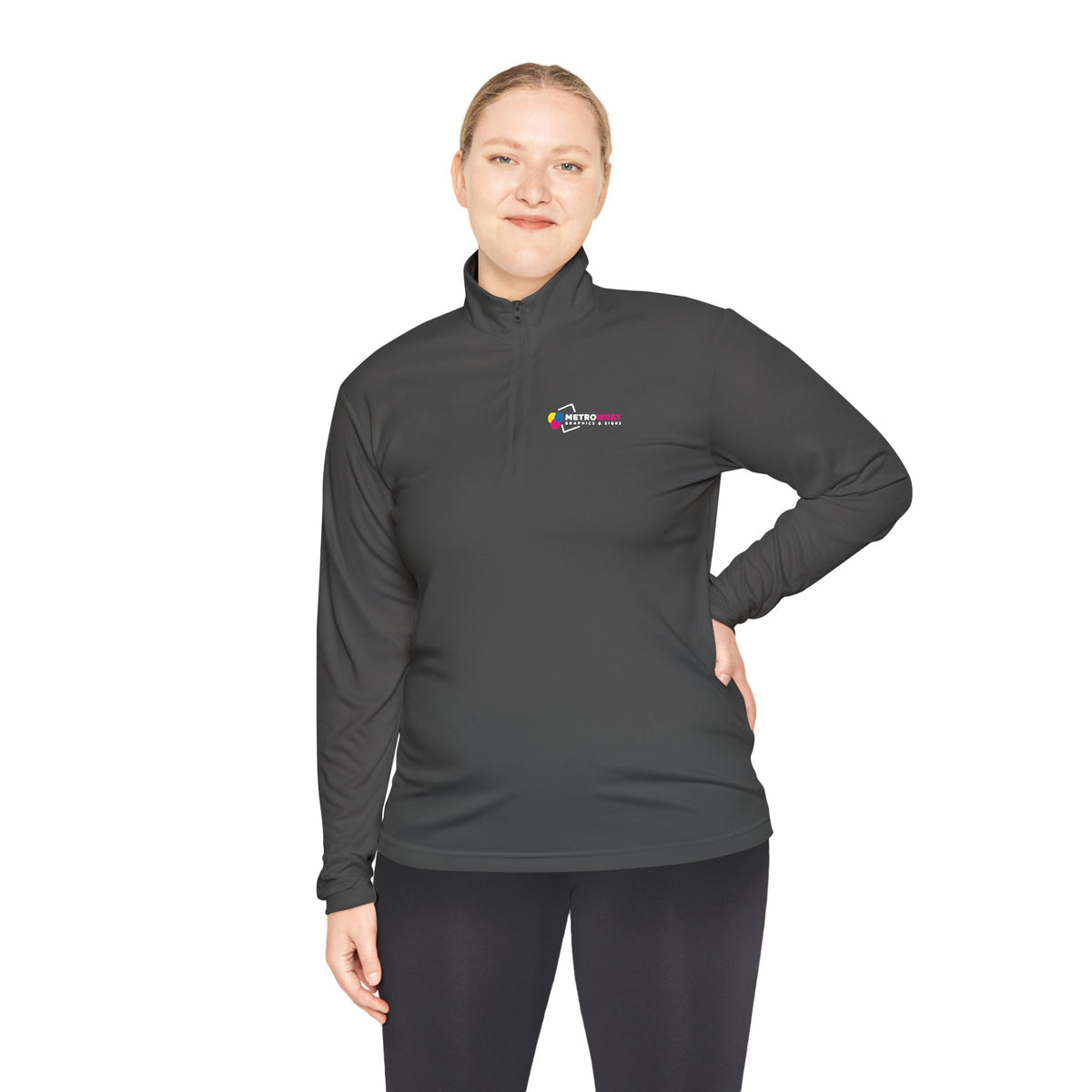 Printed Sport-Tek quarter-zip for team apparel, view 2
