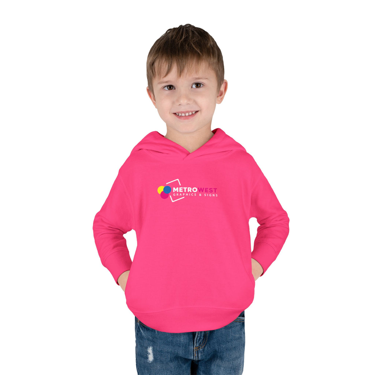 Toddler Pullover Fleece Hoodie - Front + Back