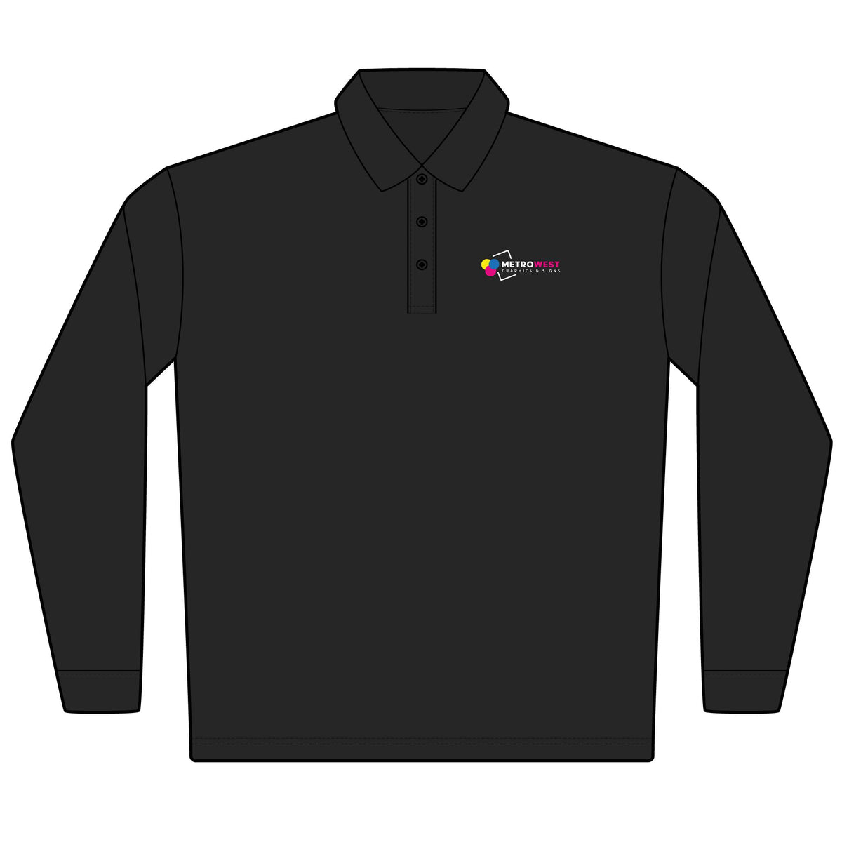 Men's Pinnacle Performance Long Sleeve Piqué Polo CORE365 88192 - Front + Back