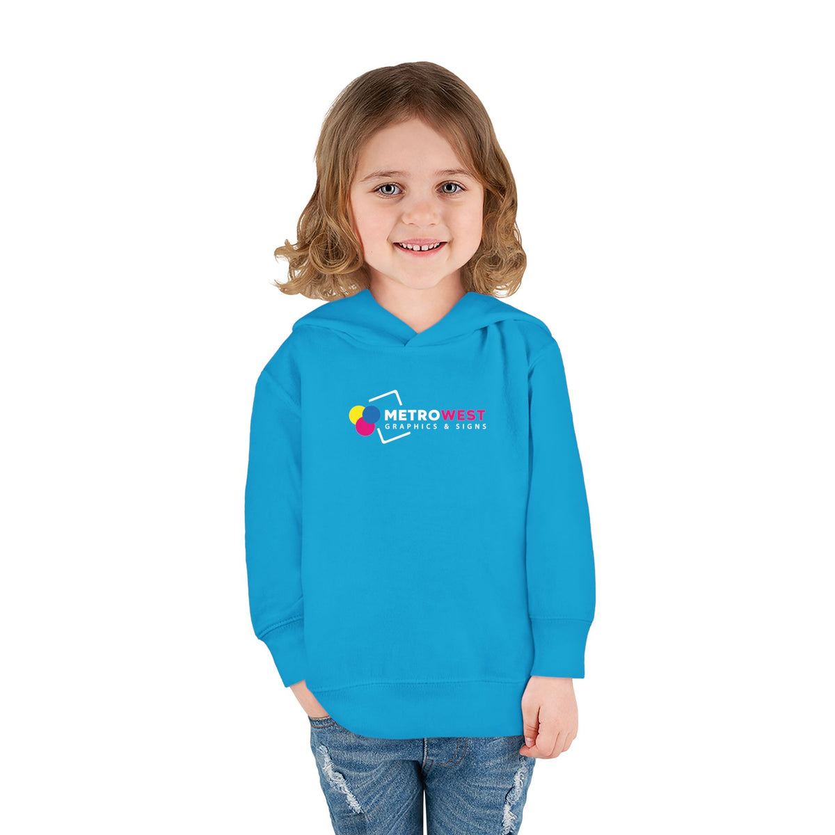 Toddler Pullover Fleece Hoodie - Front + Back