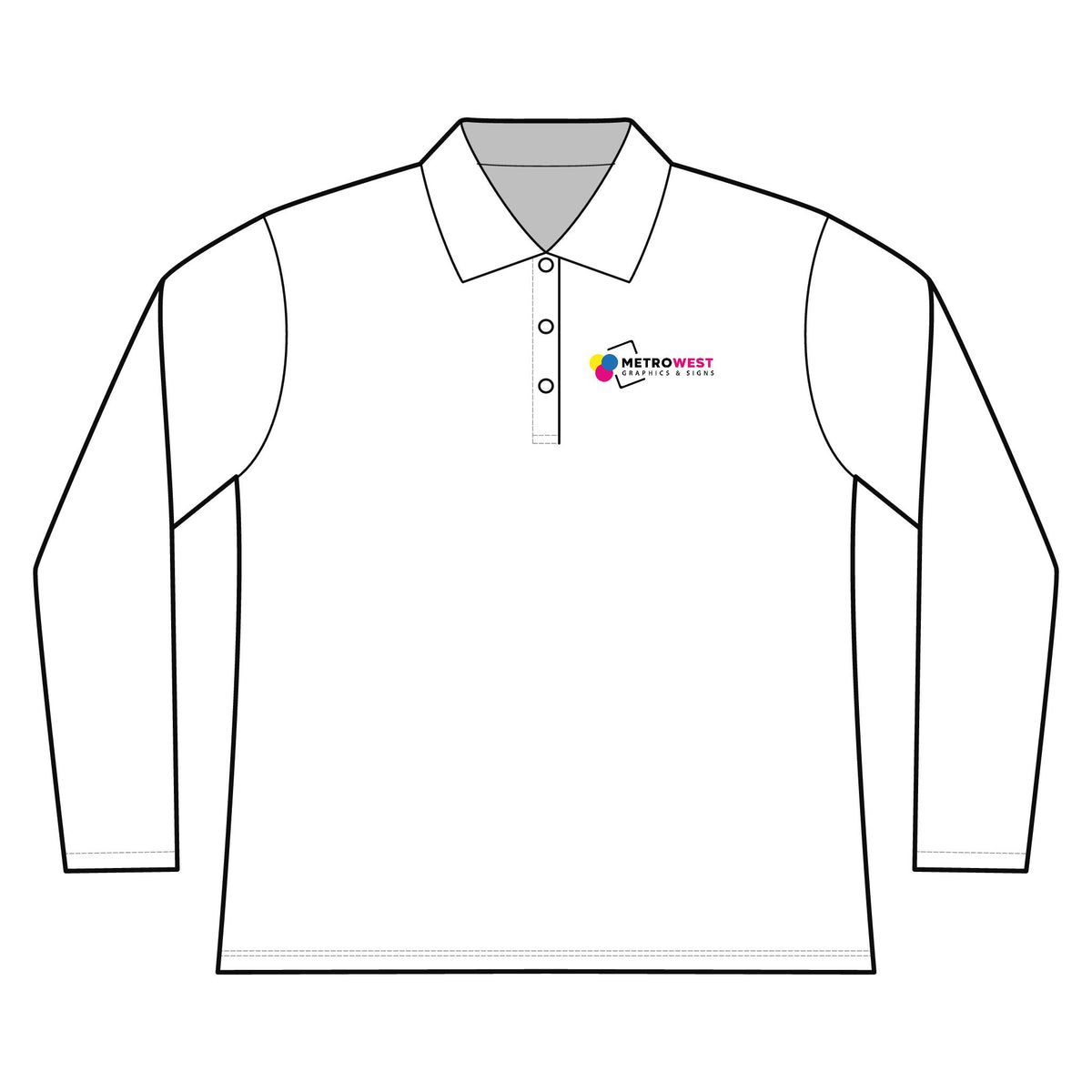 Copy of Women's Long Sleeve Piqué Polo CORE365 78192 - Front + Back + Sleeves