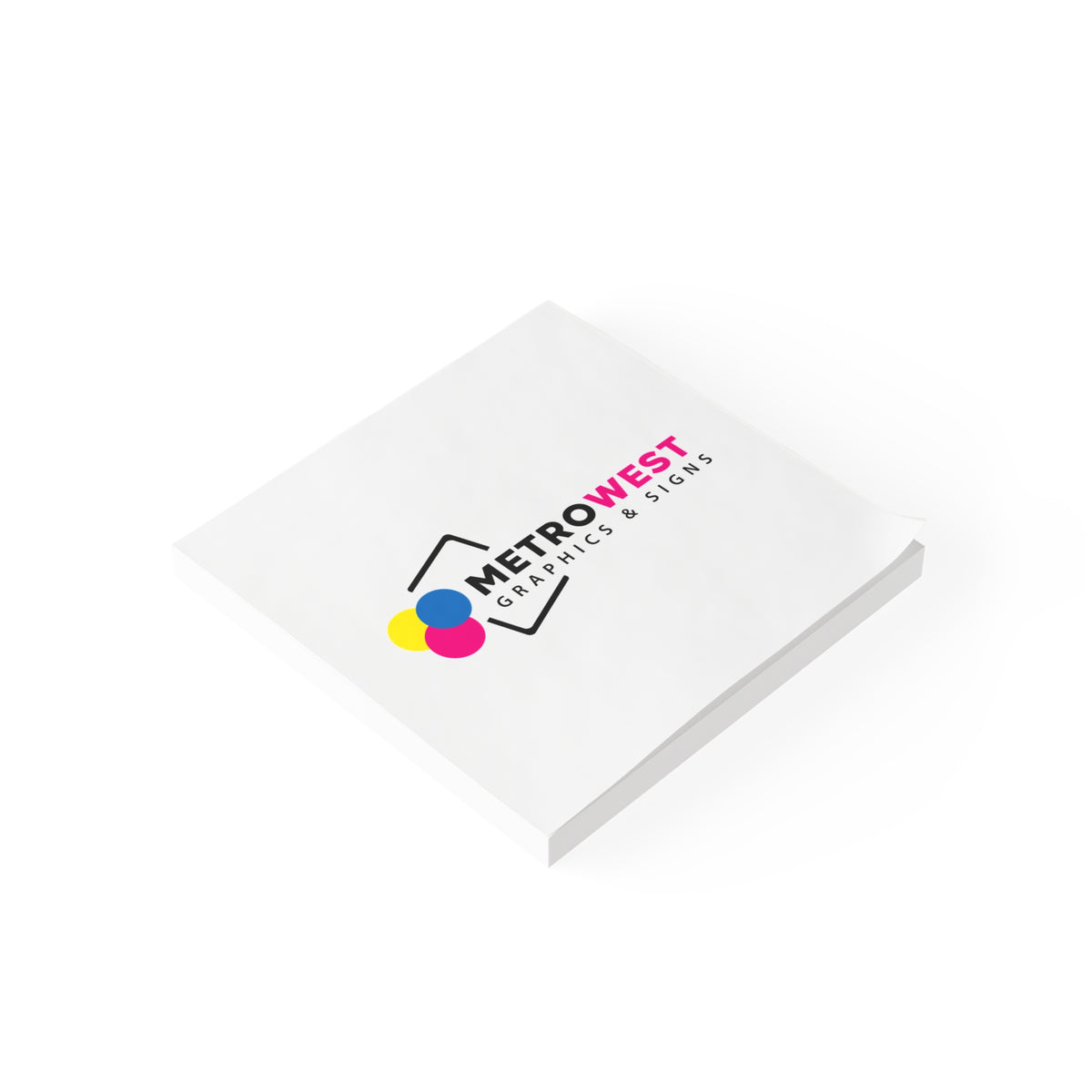 Custom printed Post-it note pad, view 4