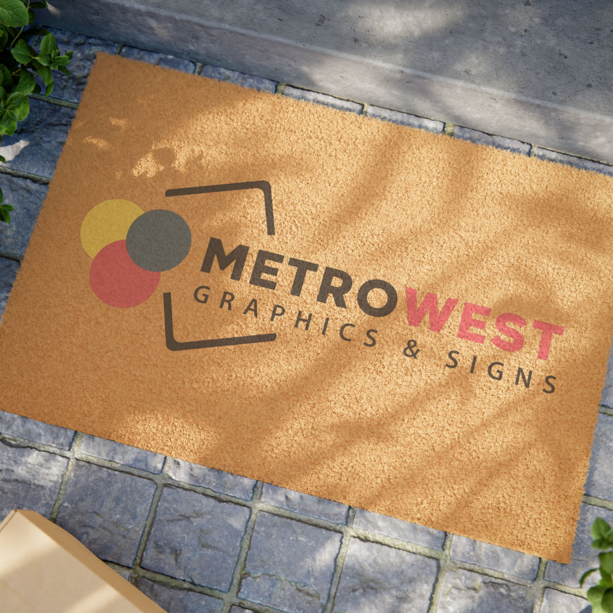 Custom printed doormat, view 2