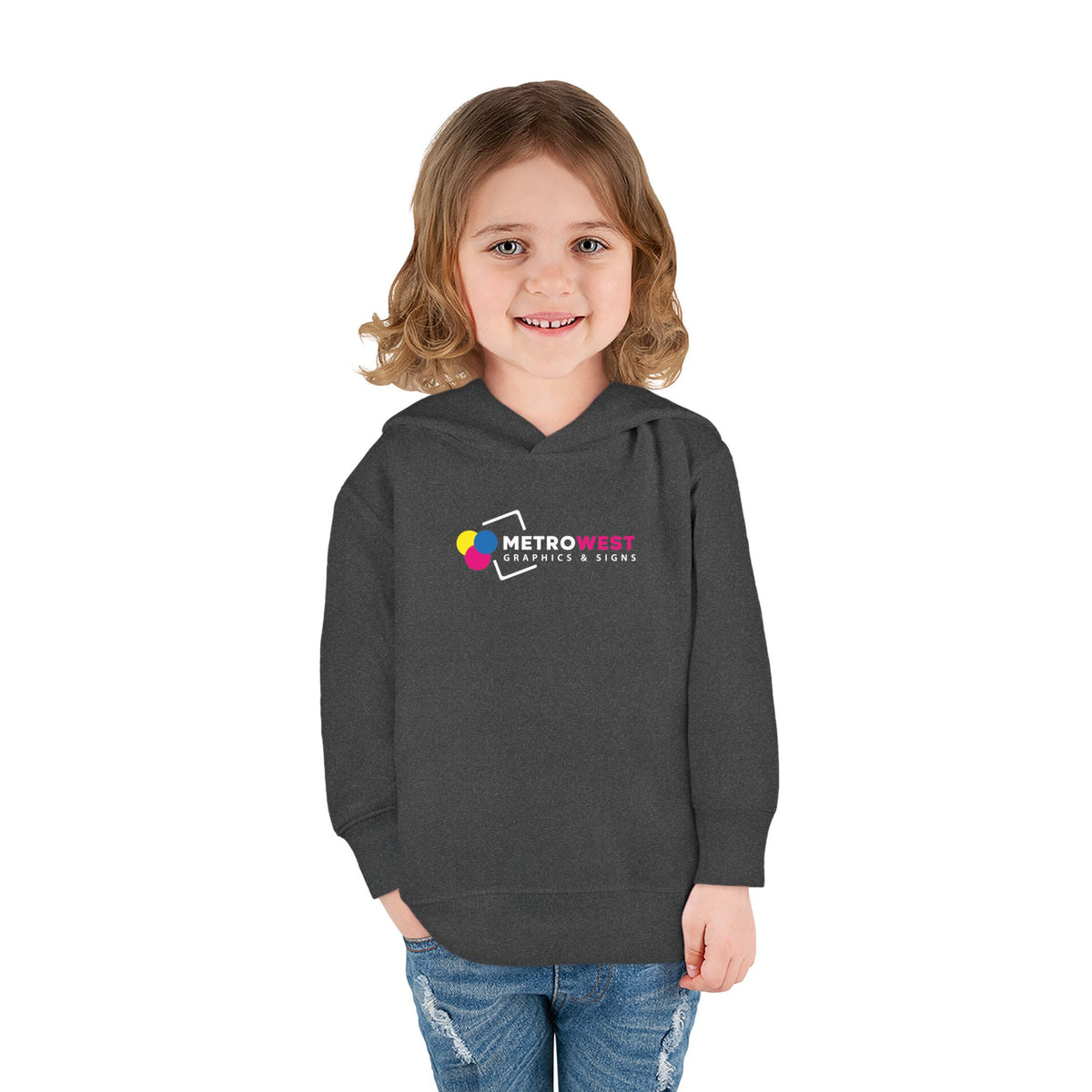 Toddler Pullover Fleece Hoodie - Front + Back