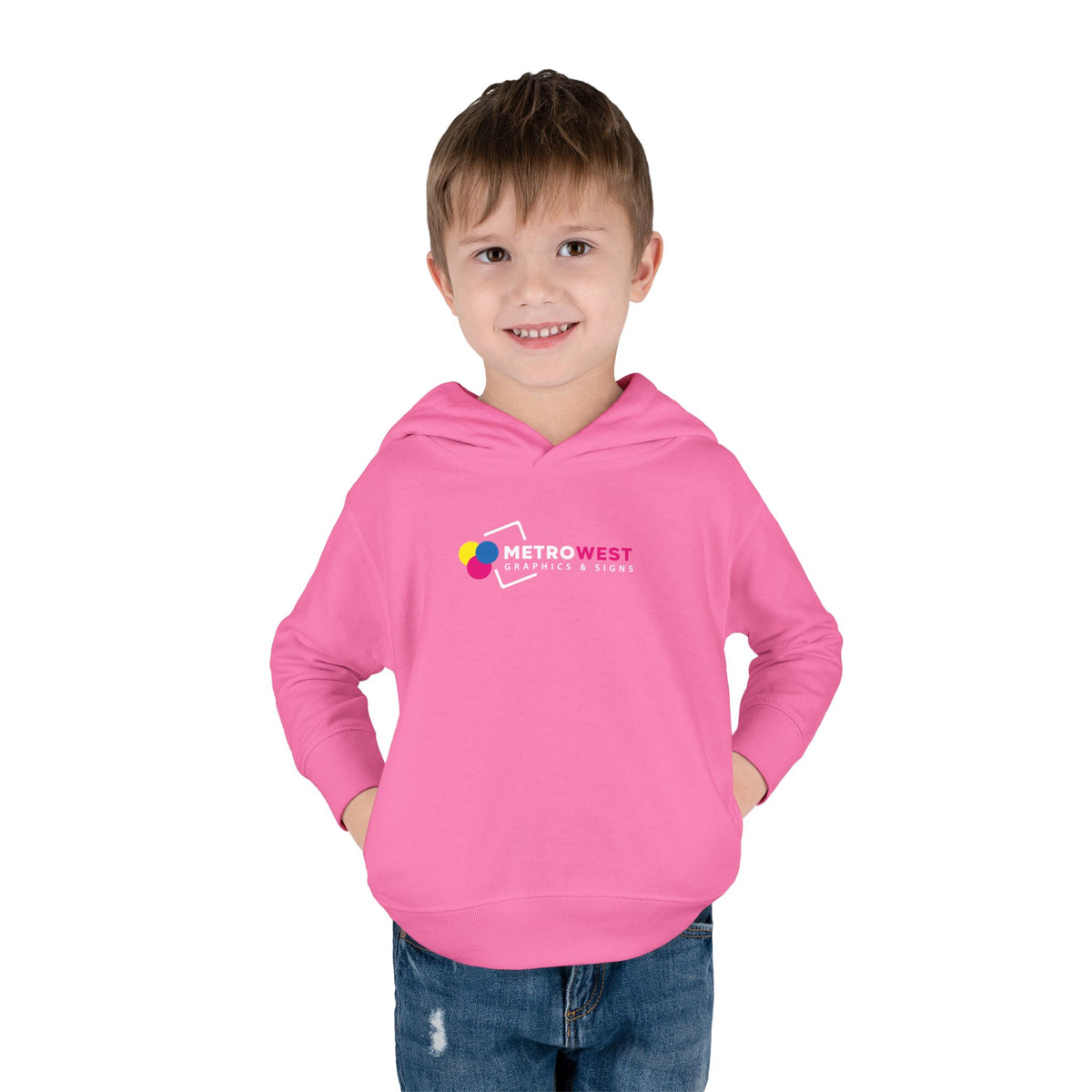 Toddler Pullover Fleece Hoodie - Front + Back