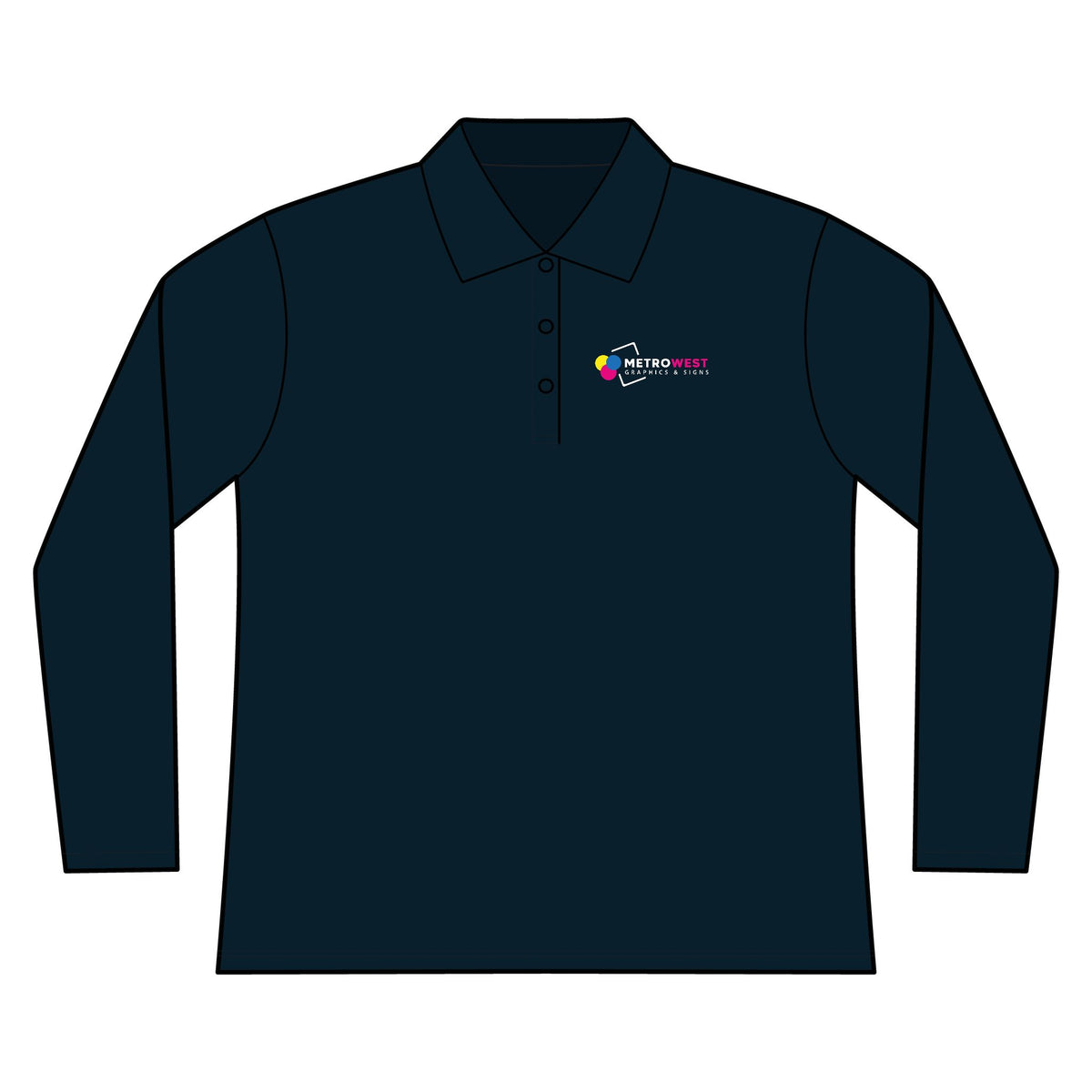 Copy of Women's Long Sleeve Piqué Polo CORE365 78192 - Front + Back + Sleeves