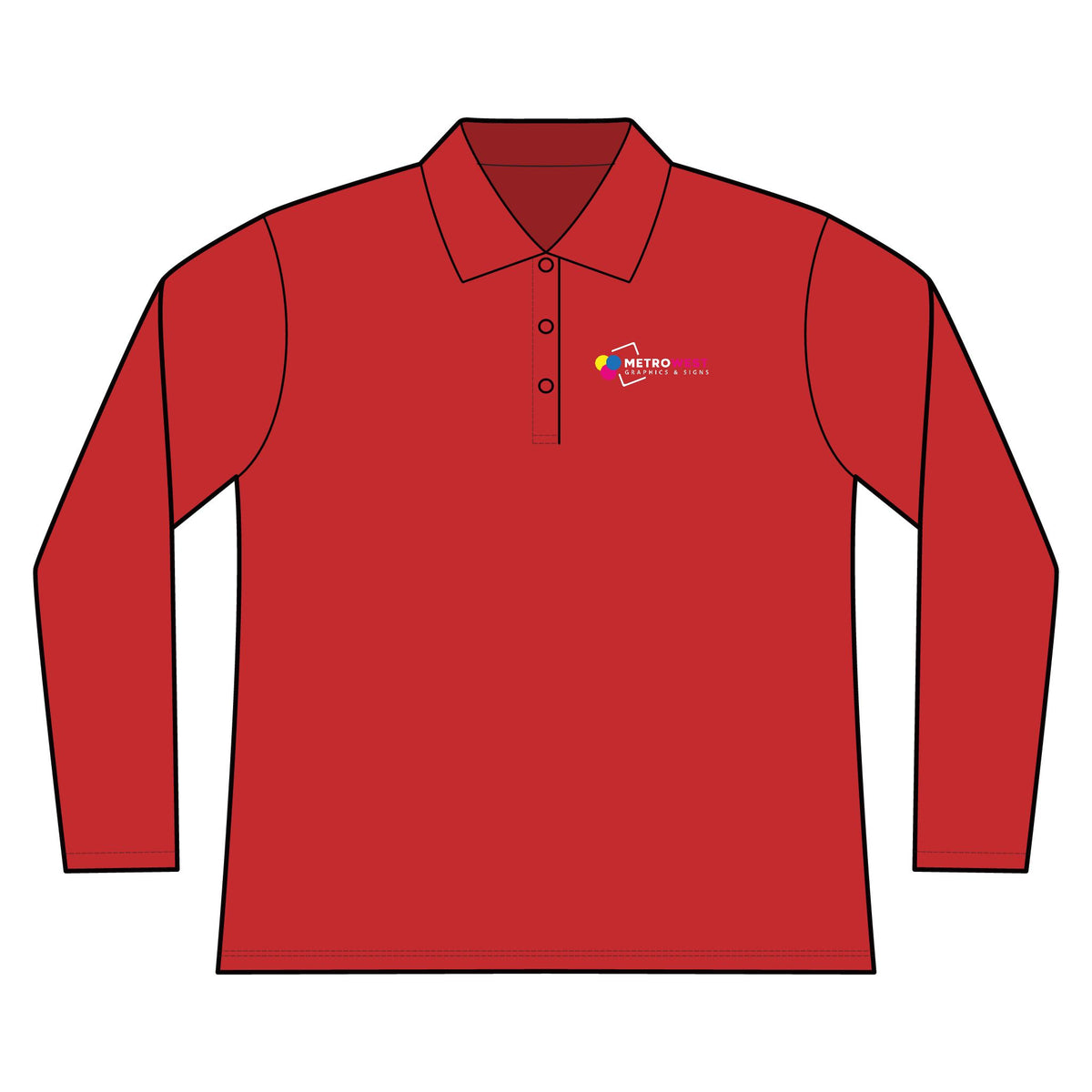 Copy of Women's Long Sleeve Piqué Polo CORE365 78192 - Front + Back + Sleeves