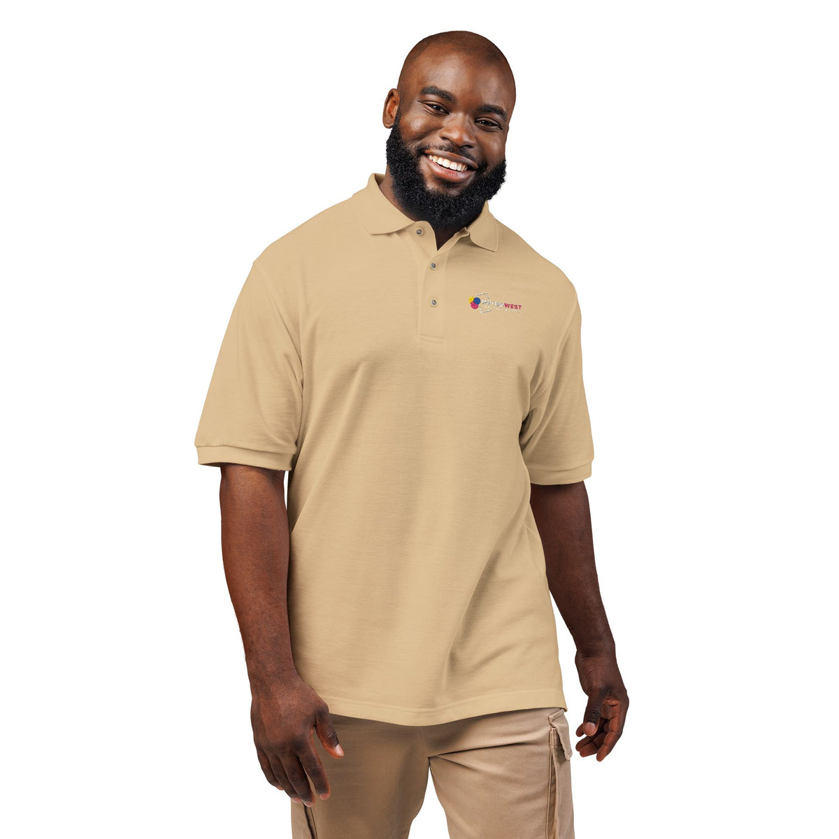 Unisex embroidered polo shirt for staff uniforms, view 3