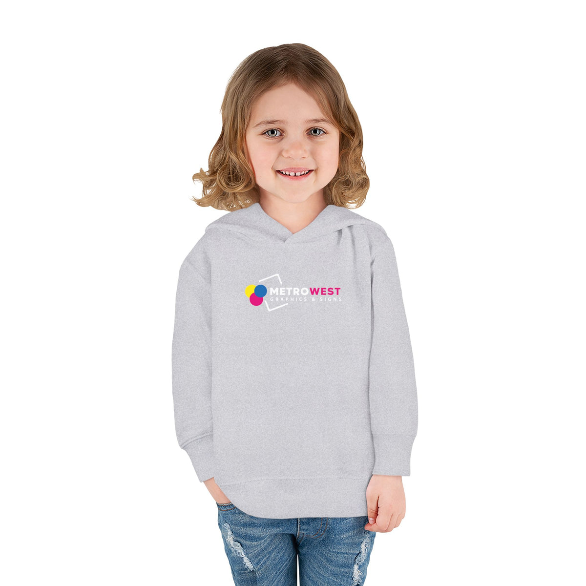 Toddler Pullover Fleece Hoodie - Front + Back