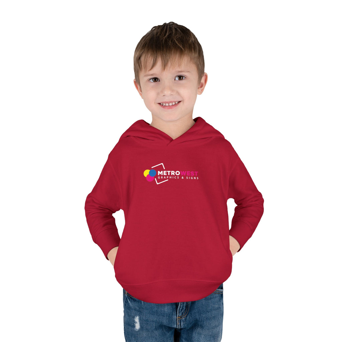 Toddler Pullover Fleece Hoodie - Front + Back