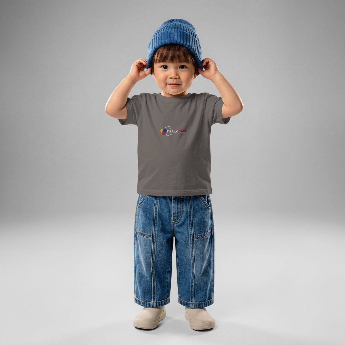 Embroidered baby jersey tee, view 3