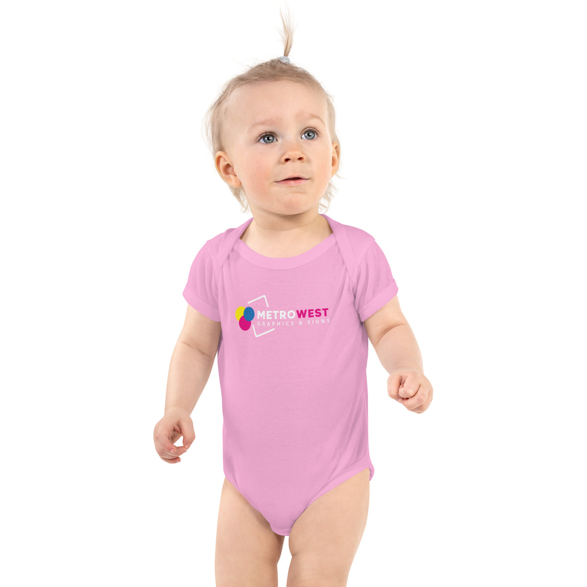 Printed baby bodysuit, view 4