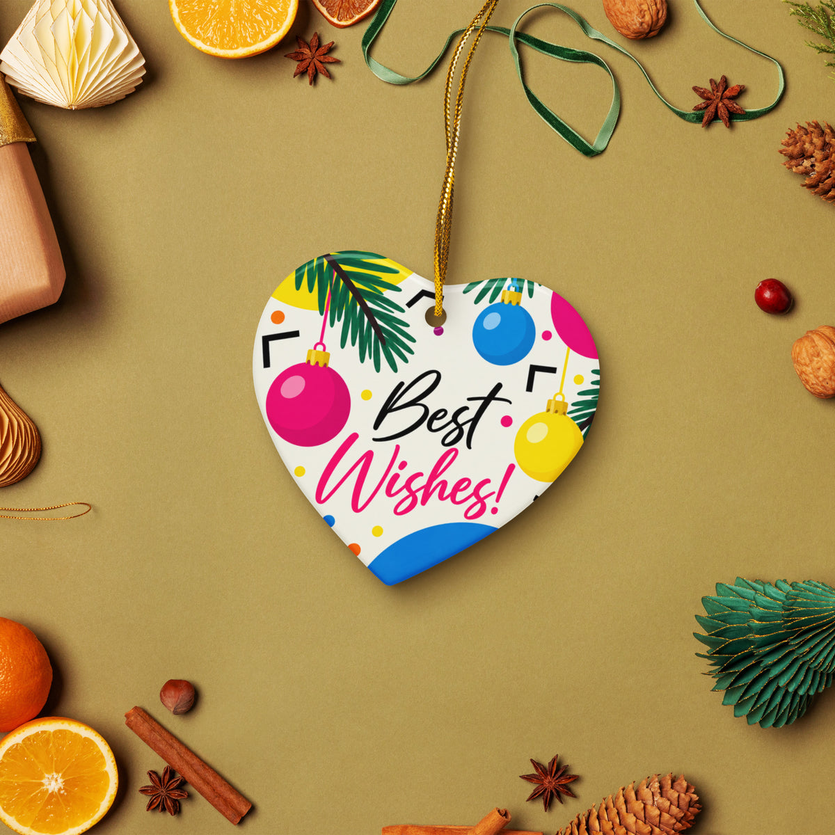 Custom printed double-sided ornament, view 4
