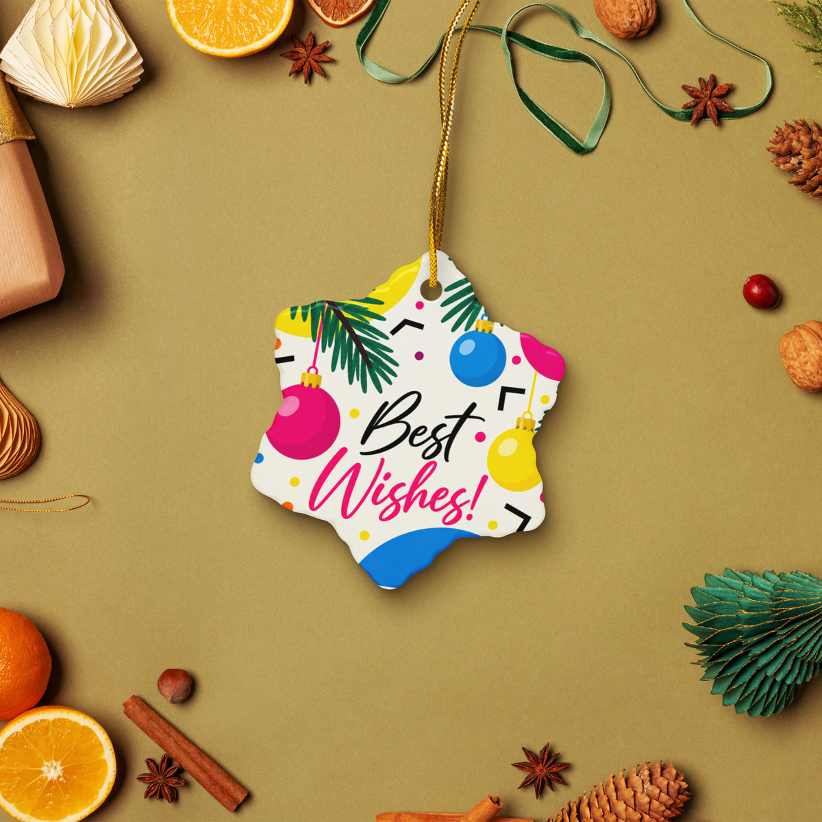 Custom printed double-sided ornament, view 5