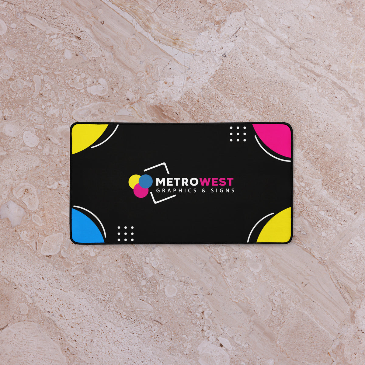Custom printed desk mat, view 2