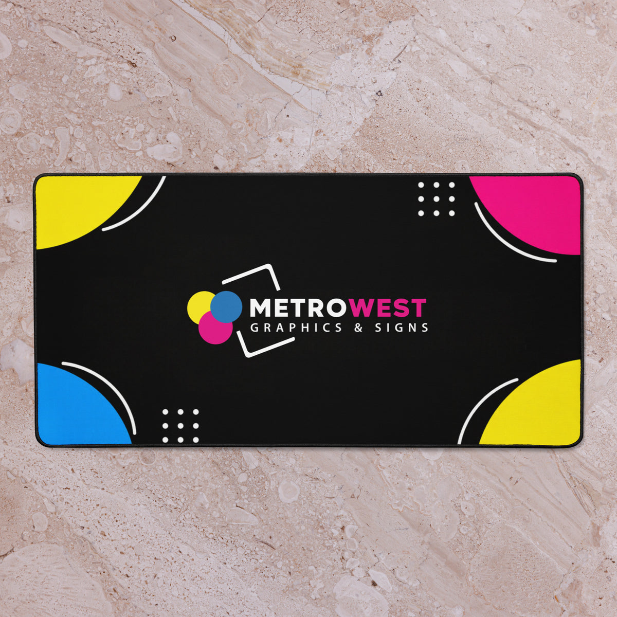 Custom printed desk mat, view 3