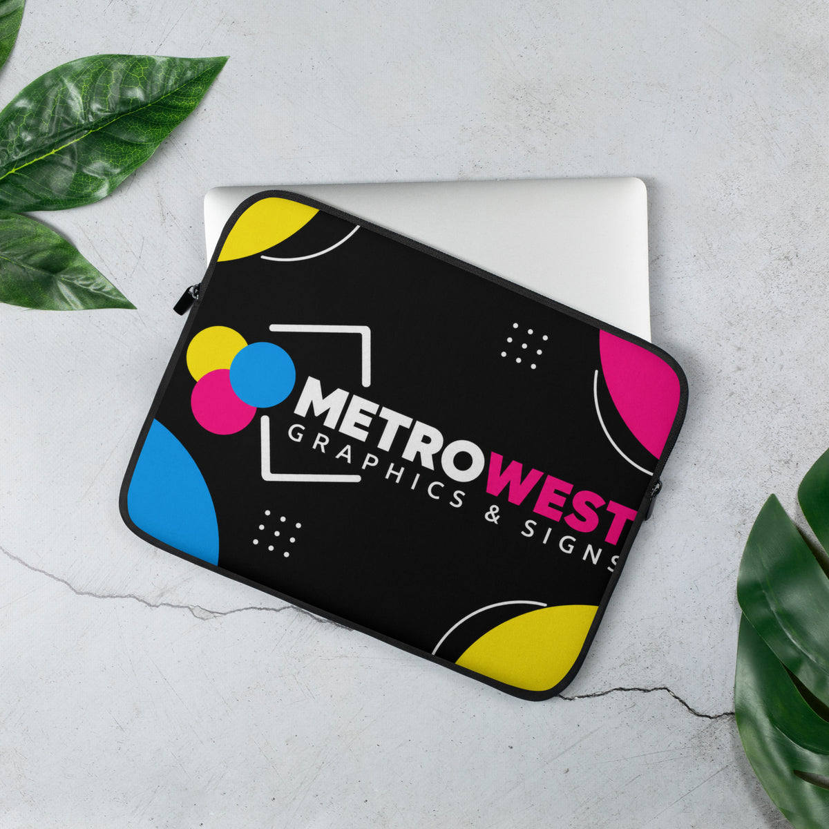 Laptop sleeve with custom printed design