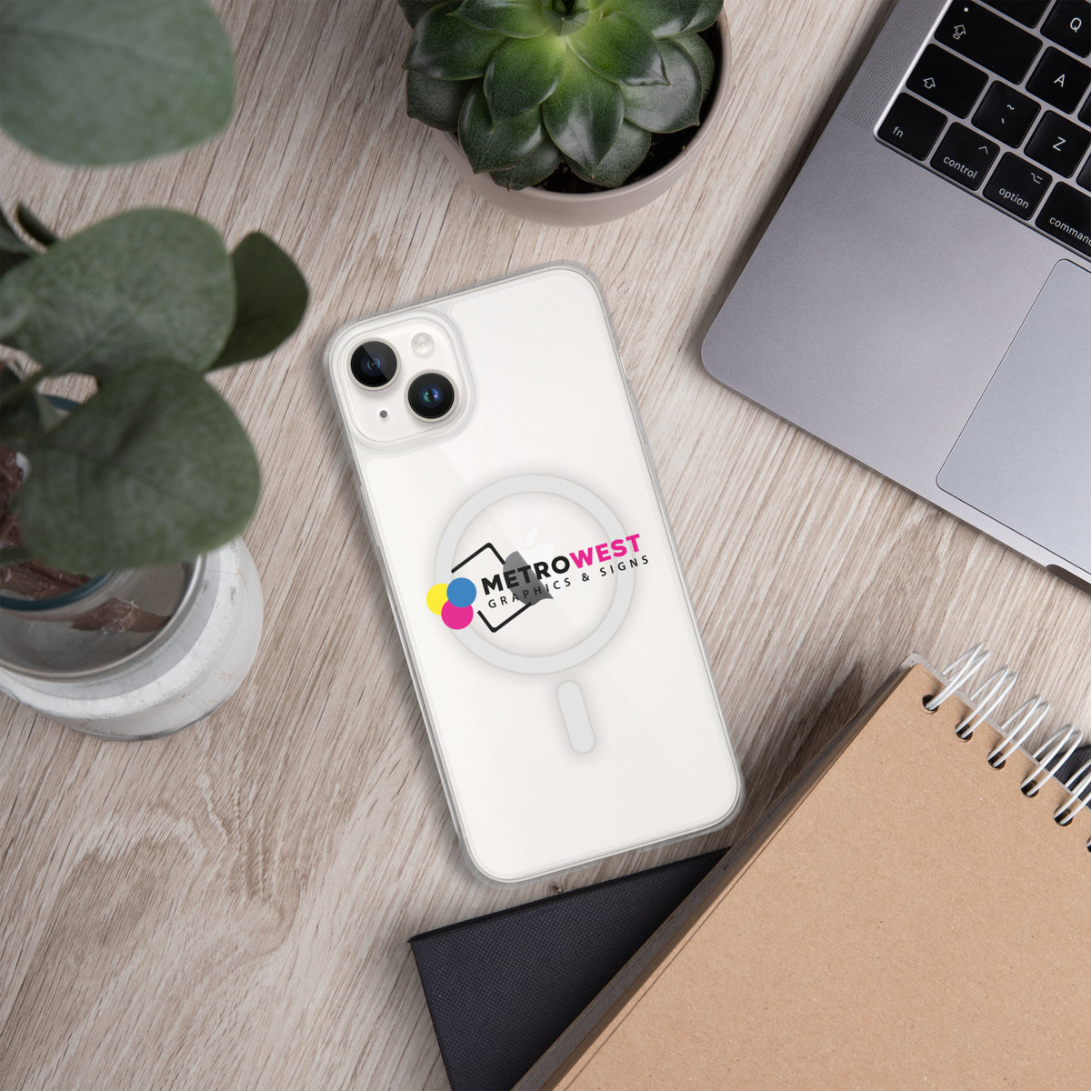 Custom printed clear iPhone case, view 2