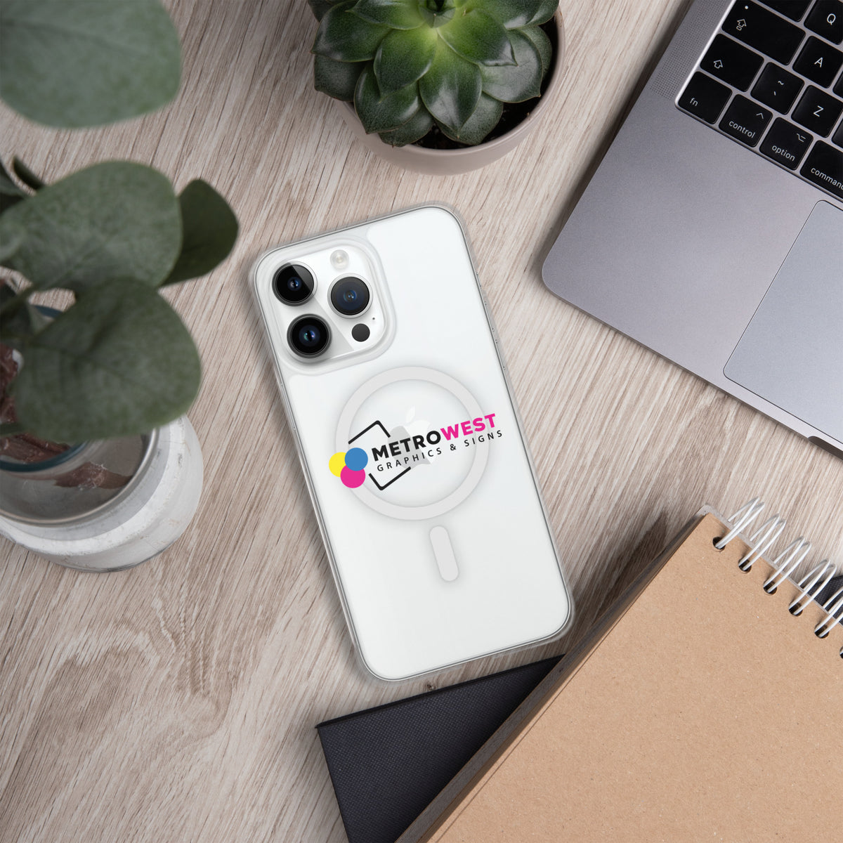 Custom printed clear iPhone case, view 3