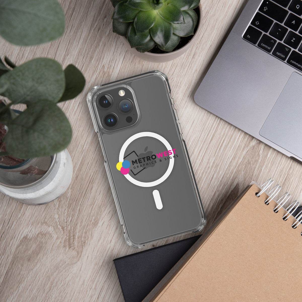 Custom printed clear iPhone case, view 6