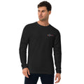 Men's fitted long sleeve shirt with embroidered logo on the chest
