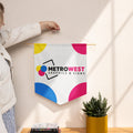 Pennant banner with custom printed logo