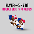 Flyer 5×7 Double-Sided 14 pt Gloss