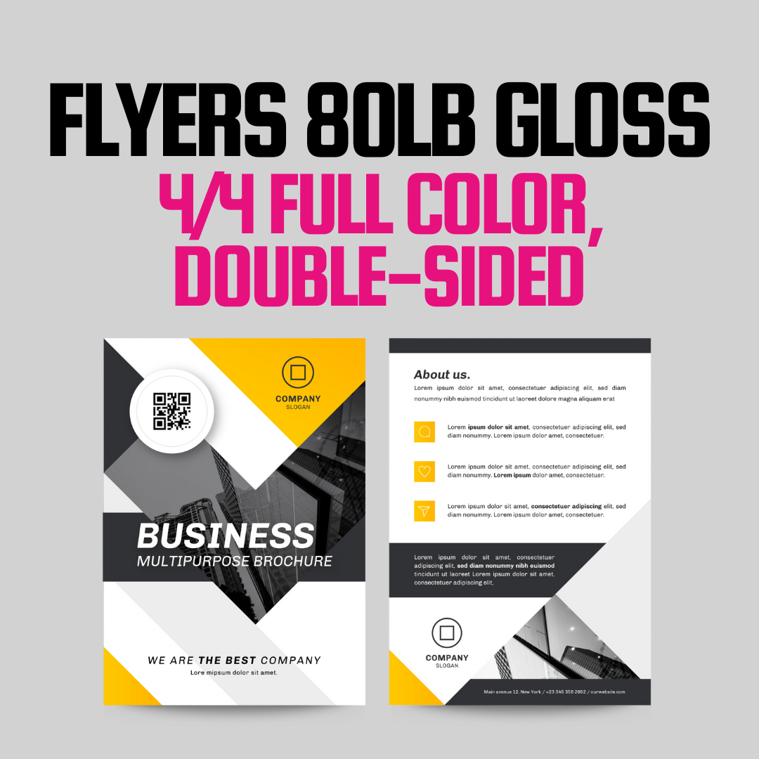 Flyers‚ 80lb Gloss (4/4 Full Color, Double-Sided)