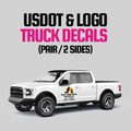 USDOT & Logo Truck Decals (Pair / 2 Sides)