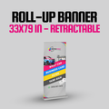 Roll-Up Banner - 33x79 in (Retractable)