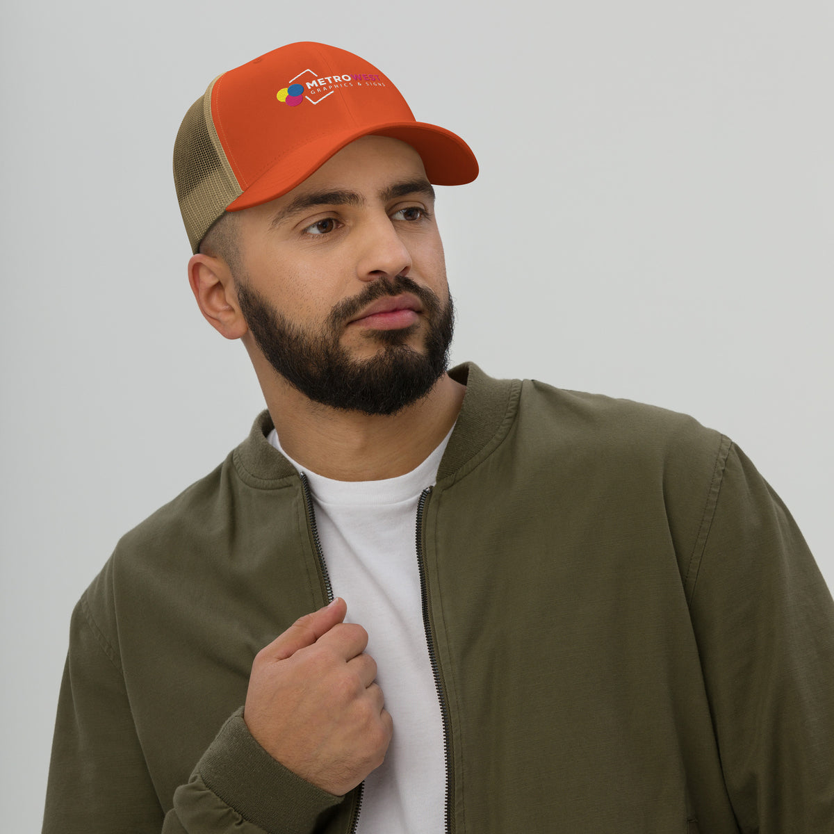 Embroidered retro trucker hat, view 13
