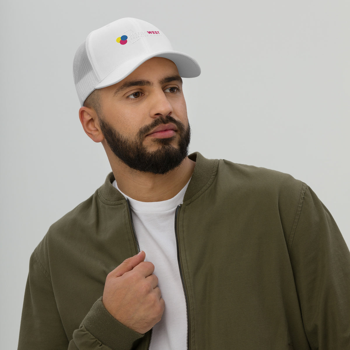 Embroidered retro trucker hat, view 20
