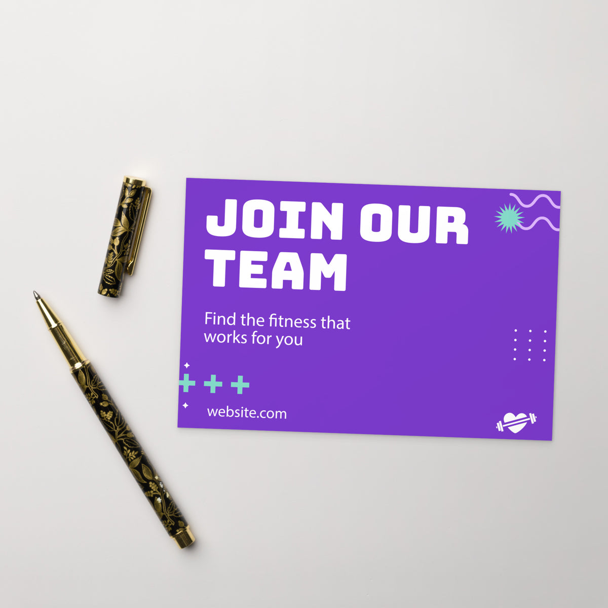 Standard postcard with custom printed design