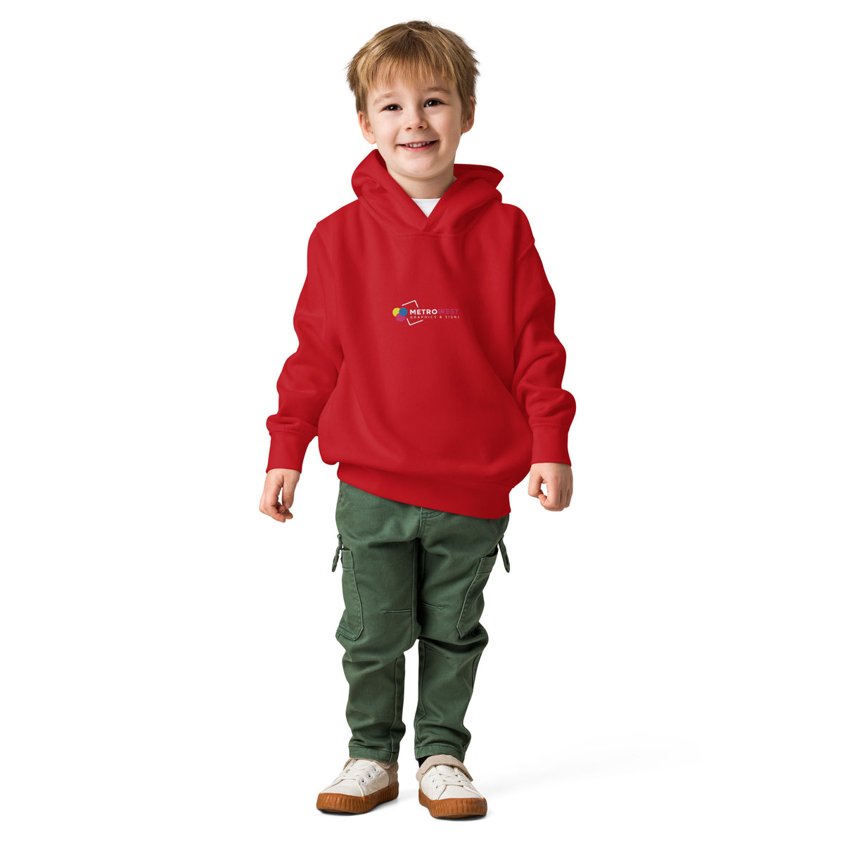 Embroidered toddler pullover hoodie, view 7