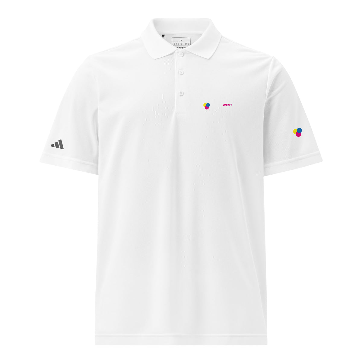 adidas sport polo printed front and back, view 5