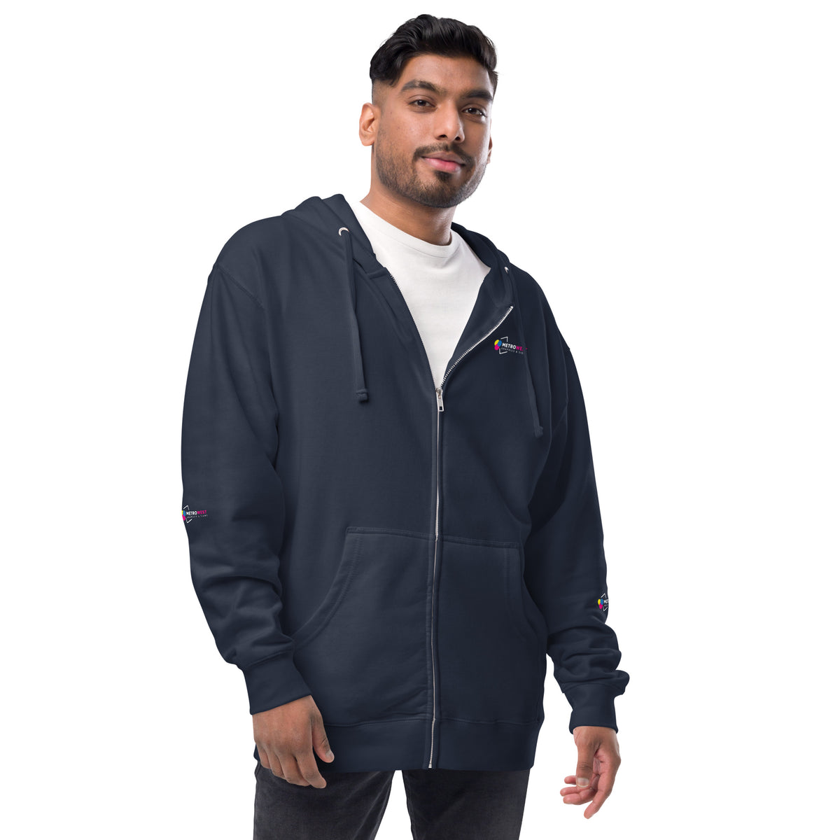 Fleece zip hoodie with full-coverage printing, view 26