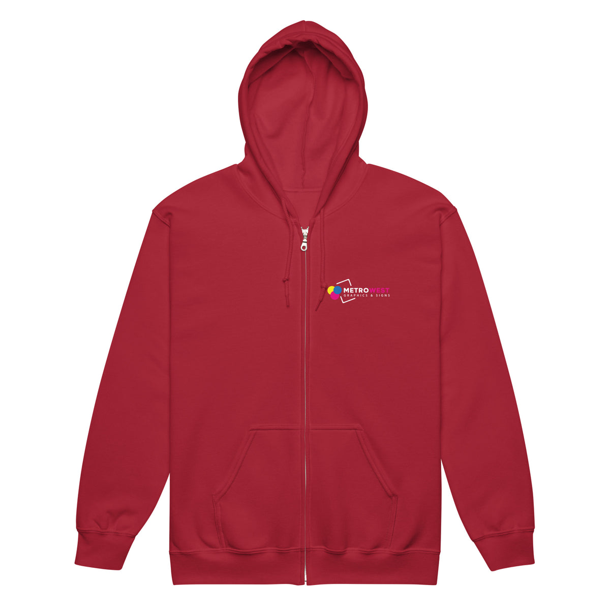 Heavy blend zip hoodie printed front and back, view 5
